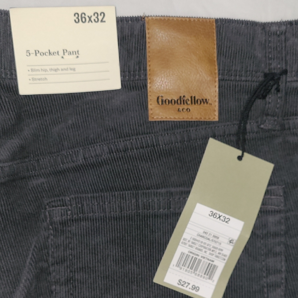 Goodfellow & Co Men's Charcoal Corduroy Pants